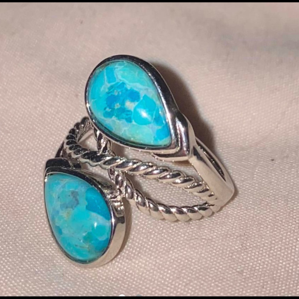 Silver Turquoise ring size7/8 #turquoise